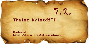 Theisz Kristóf névjegykártya